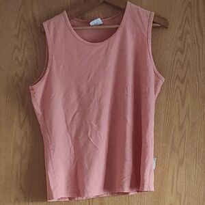 Columbia Light Orange Textured Tank Top L